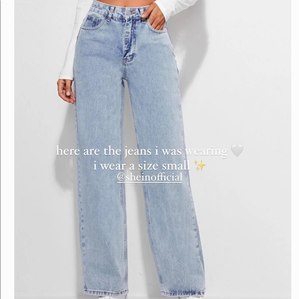 SHEIN juicy waisted straight jeans
